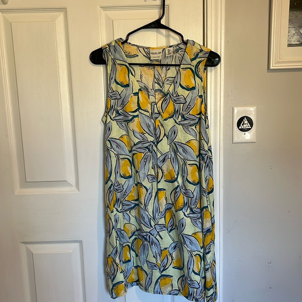 Rachel Zoe linen Lemon dress size small never been worn no tags